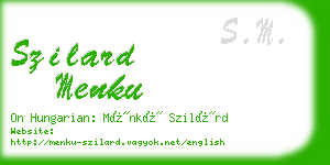 szilard menku business card